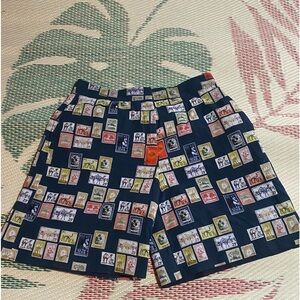 VICTORIA BECKHAM
Stamp Print Flat Front Shorts